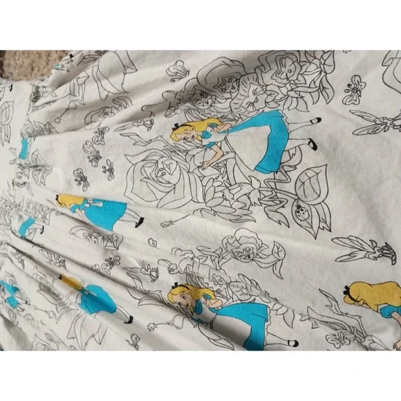 Vintage Handmade Alice In Wonderland Dress Girls Size 4T See Measurements - Picture 4 of 6